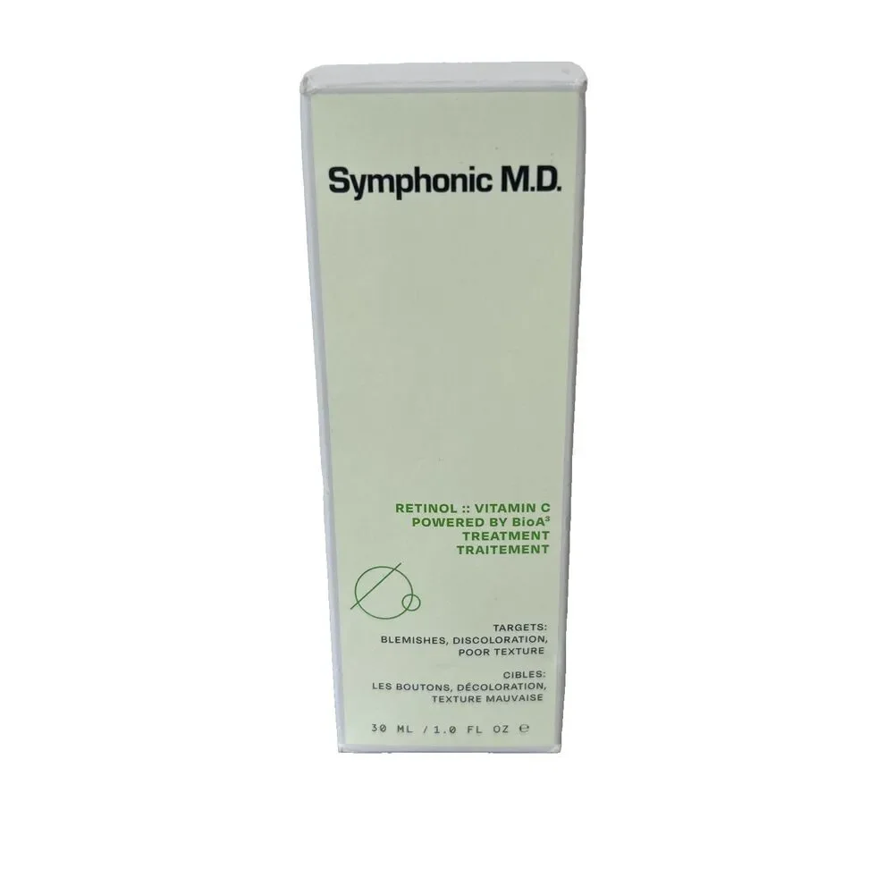 Symphonic M.D. Retinol Vitamin C Serum 1.0 oz Powered by BioA Treatment NEW